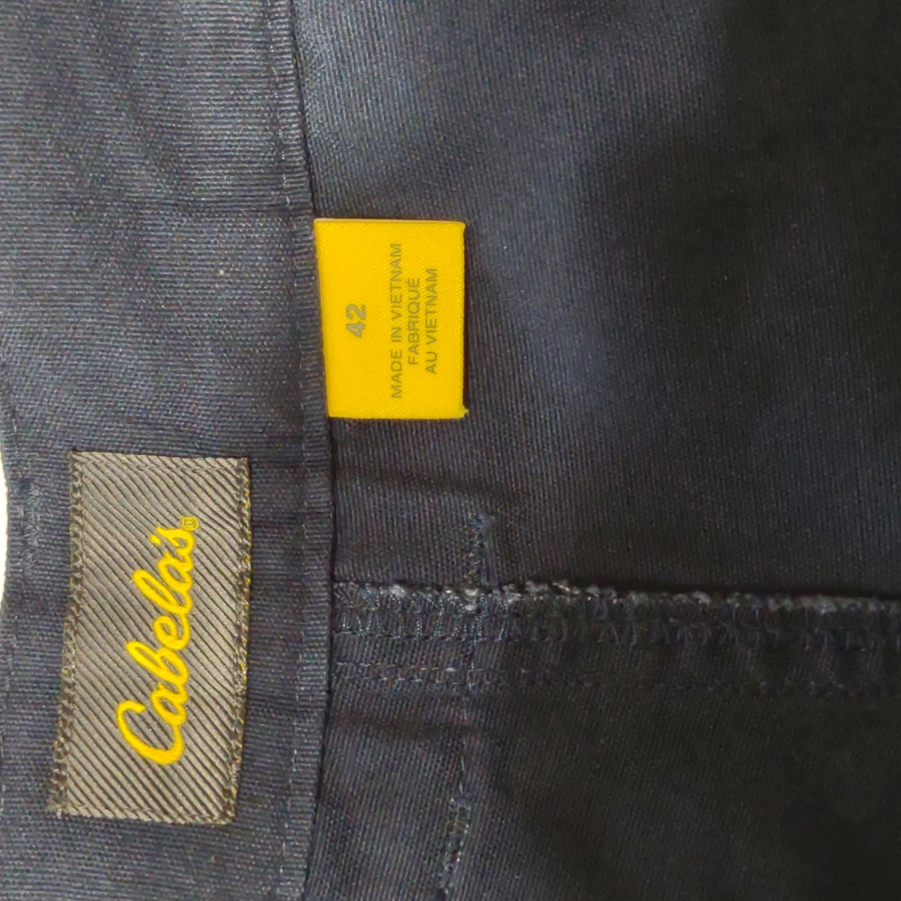 Men's Cabela's cargo 6 pocket shorts blue size 42/5 partial elastic waist NEW! - Picture 7 of 8
